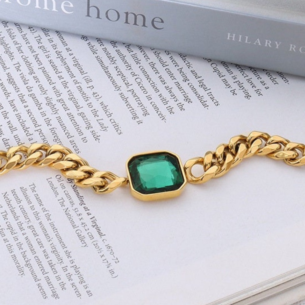 Green stone bracelet - Picture 5 of 5